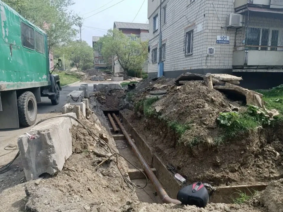 🔧Спасский филиал Примтеплоэнерго продолжает замену тепловых сетей в рамках подготовки к следующему о