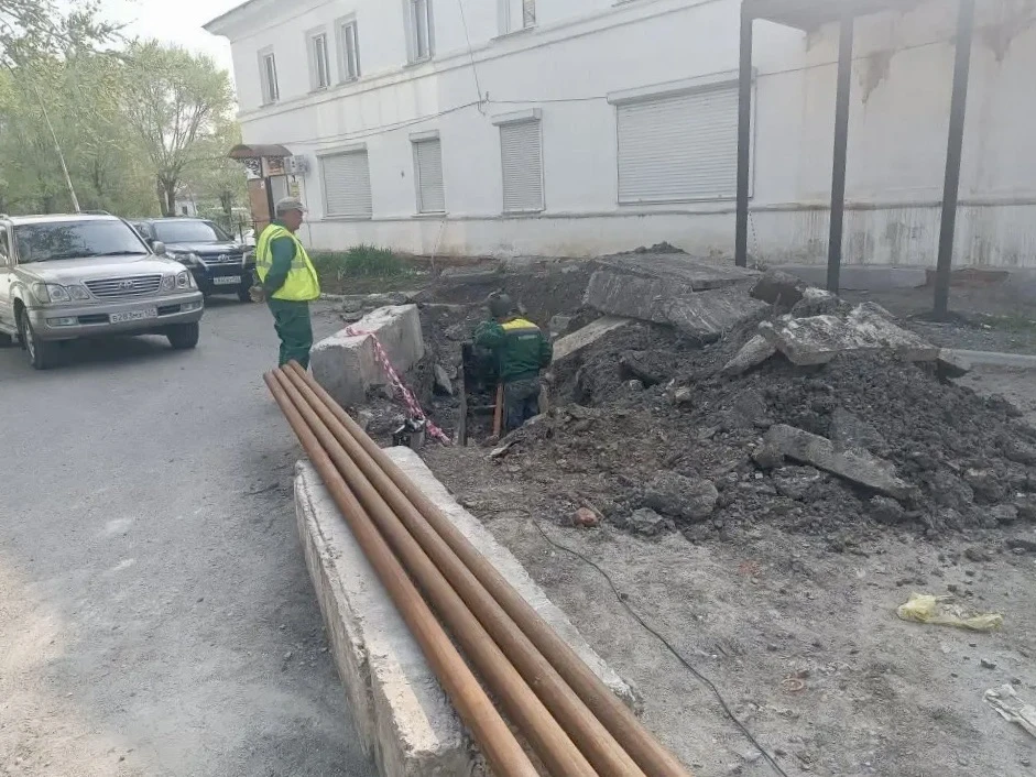 🔧Спасский филиал Примтеплоэнерго продолжает замену тепловых сетей в рамках подготовки к следующему о
