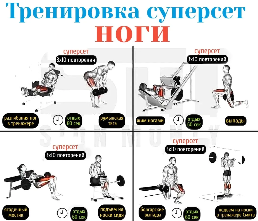 Тренировки по принципу суперсет + высокоинтенсивный комплекс для сжигания жира. Эти шок...