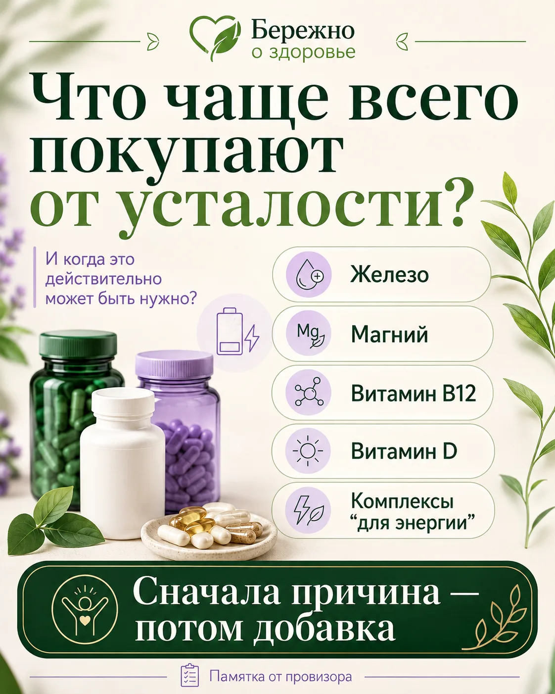 💊 ЧТО ЧАЩЕ ВСЕГО ПОКУПАЮТ «ОТ УСТАЛОСТИ» — И КОГДА ЭТО ДЕЙСТВИТЕЛЬНО МОЖЕТ БЫТЬ НУЖНО?