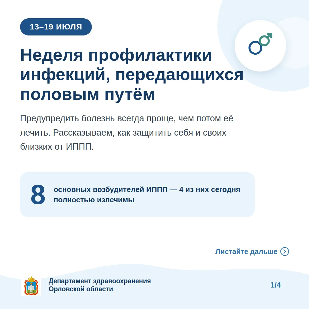 Во время тематической недели Минздрава России, посвященной профилактике инфекций, передающихся полов