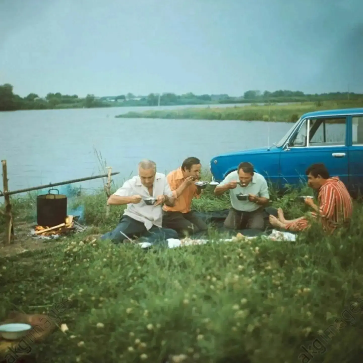 Пикник на берегу Дона, СССР, 1978 год.