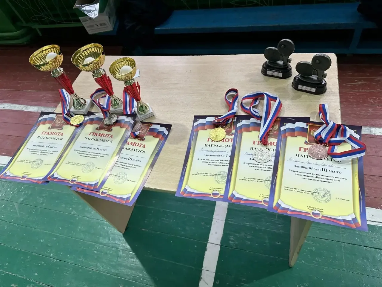 В Кочубеевском округе отметили Всемирный день настольного тенниса 🏓  В спортивном зале Кочубеевского