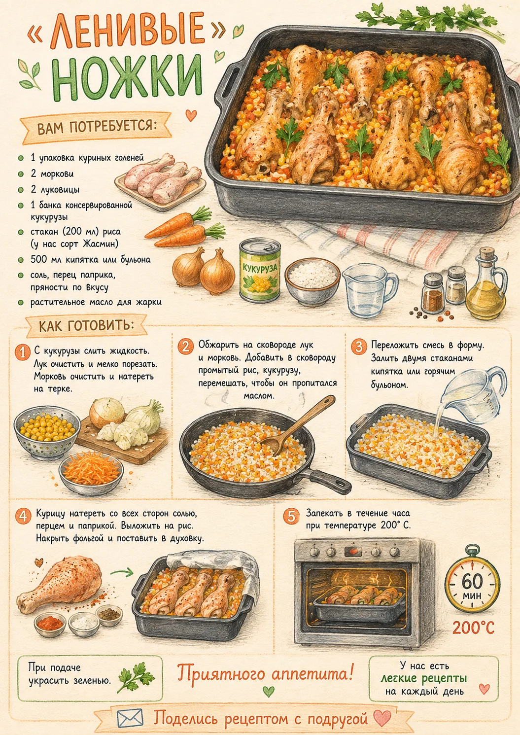 👨‍🍳 ЛЕНИВЫЕ НОЖКИ