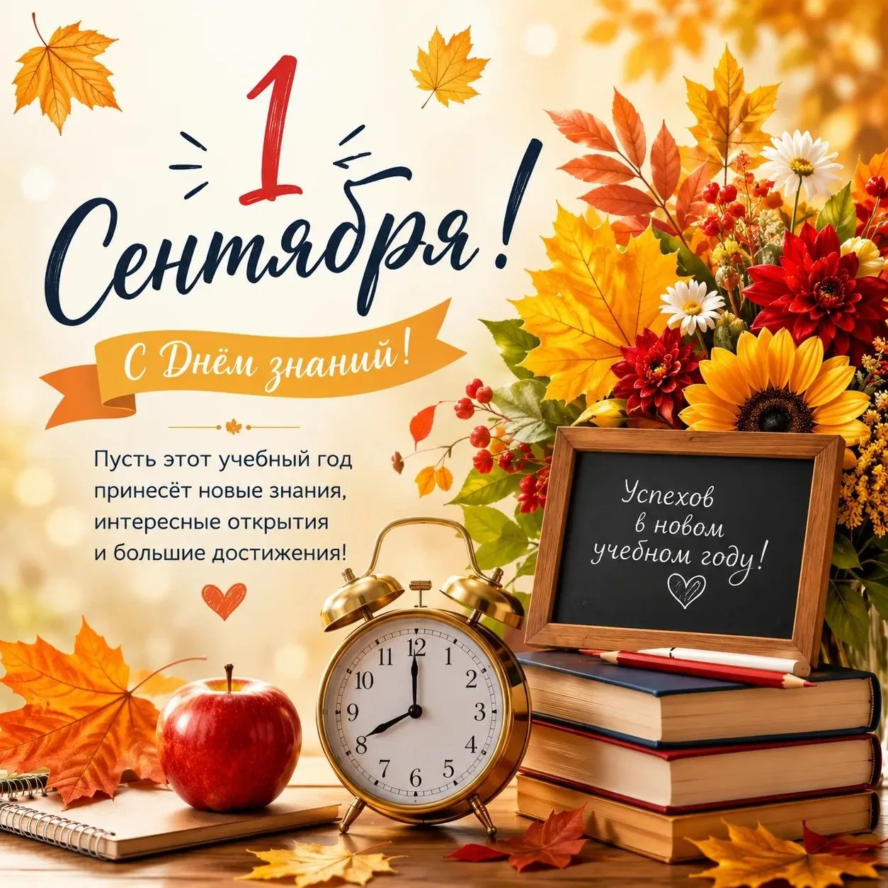 🔔 1 СЕНТЯБРЯ — ДЕНЬ БОЛЬШИХ ОТКРЫТИЙ И СВЕТЛЫХ НАДЕЖД!