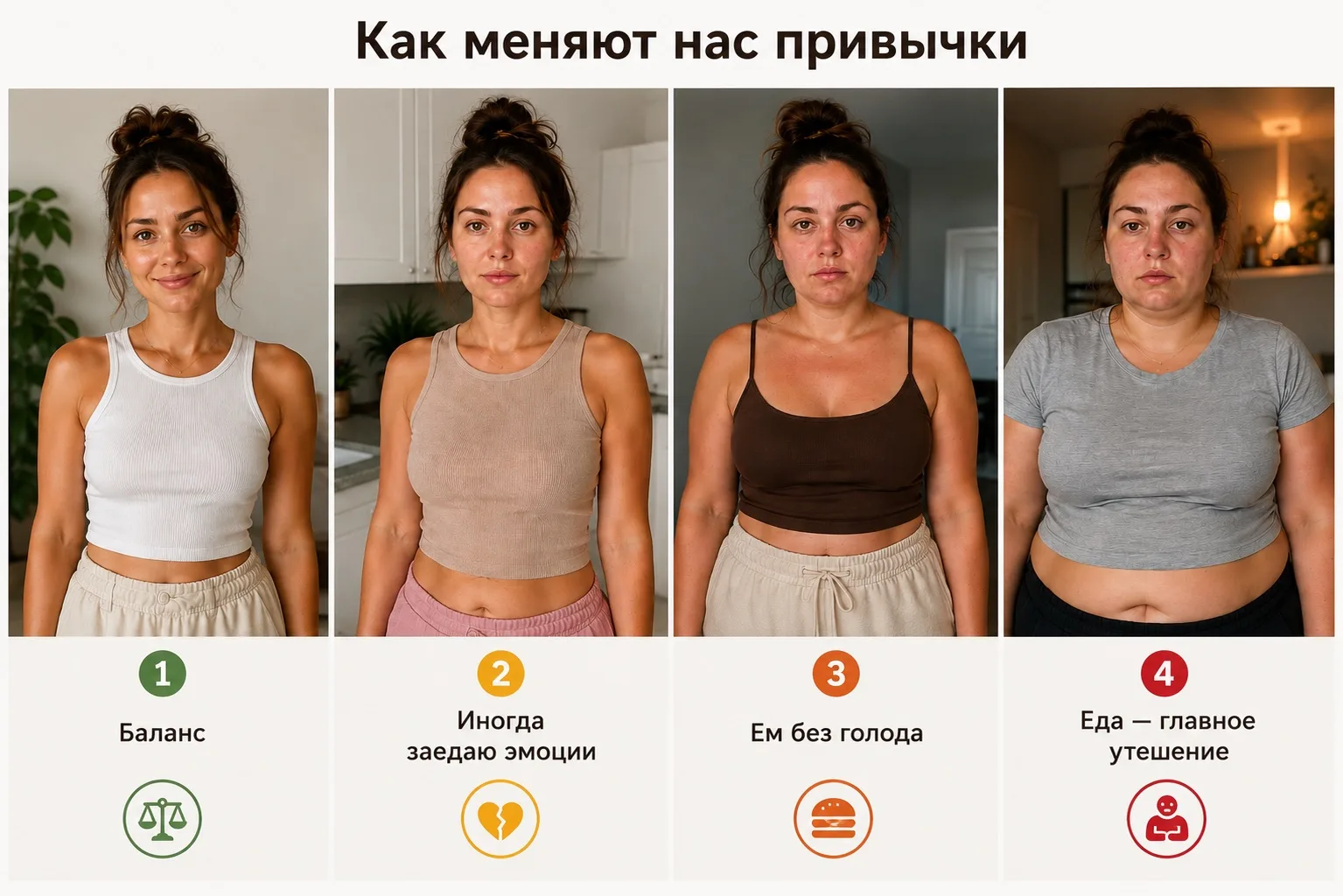 Иногда лишний вес начинается не с больших порций.