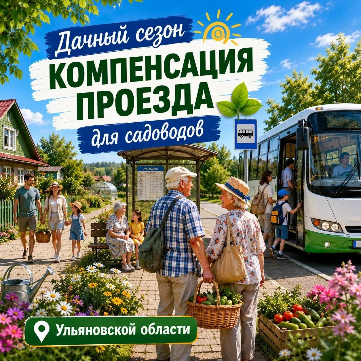 🌿 Важно для садоводов Ульяновской области: как получить компенсацию проезда на дачу