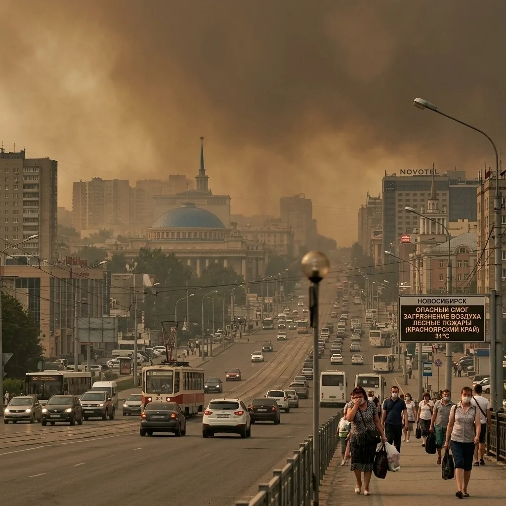 На Новосибирск движется смог от пожаров в Красноярском крае