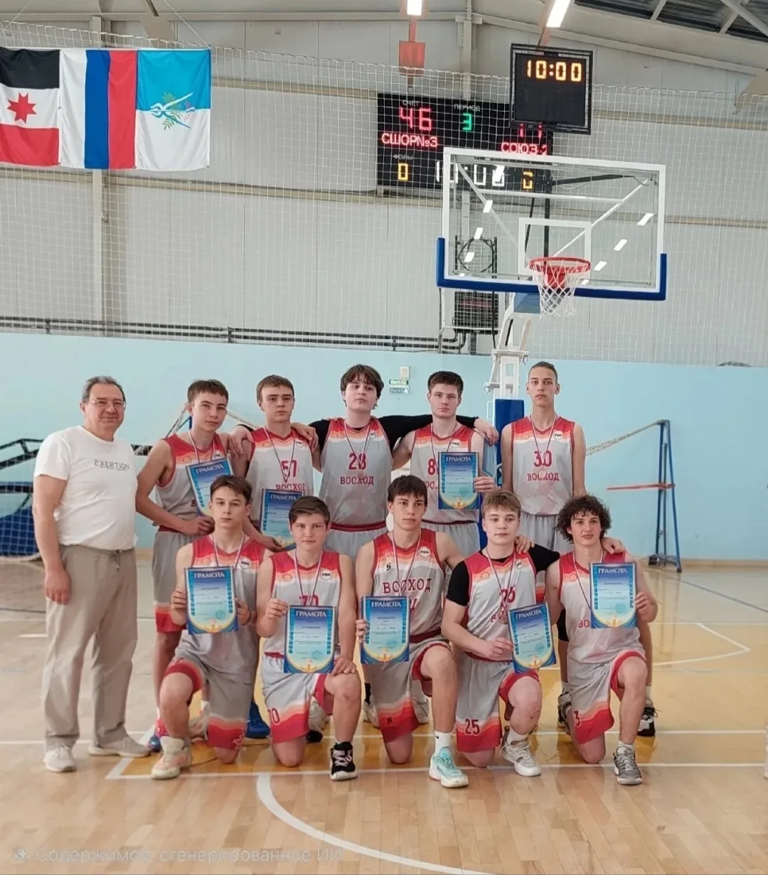 🏀 Сташков Матвей, ученик 8А класса, в составе баскетбольной команды «Восход» завершил ...