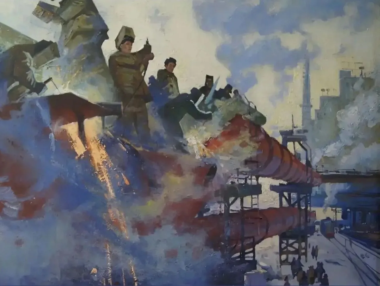 🤩 🏭 Он видел прекрасное в «Коксохиме», ТЭЦ и заводских постройках. 

С 1960-х Виктор Слушник созда