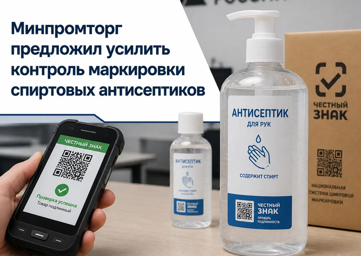 📌 Минпромторг предложил усилить контроль маркировки спиртовых антисептиков