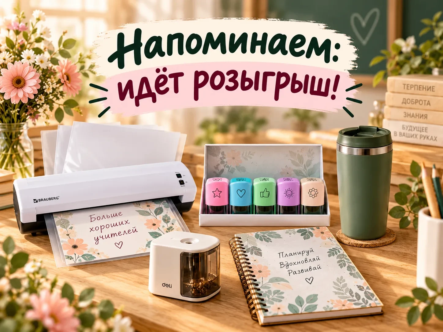 Напоминаю: у нас идёт розыгрыш подарков ко Дню учителя! 🎁