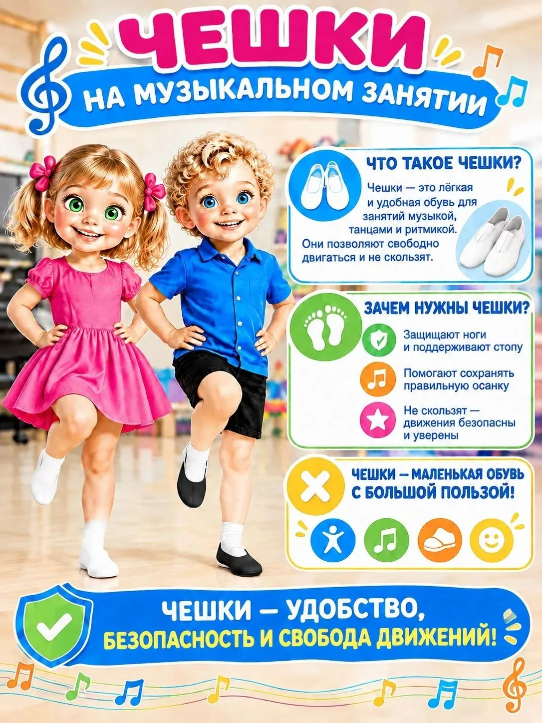 🎵 Зачем детям нужны чешки на музыкальных занятиях?