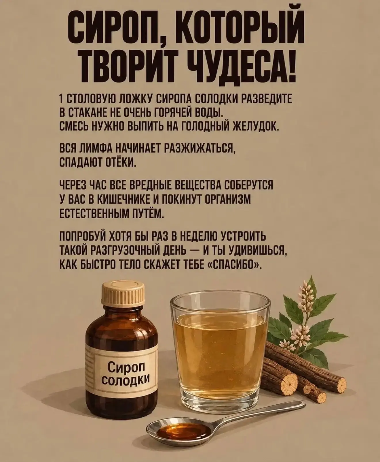 Сироп солодки часто используют для «разгона» и очищения лимфатической системы, комбинир...