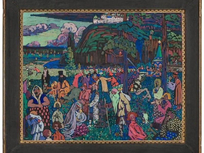 Картина Василия Кандинского «Пестрая жизнь» (Das bunte Leben, 1907) будет выставлена на...