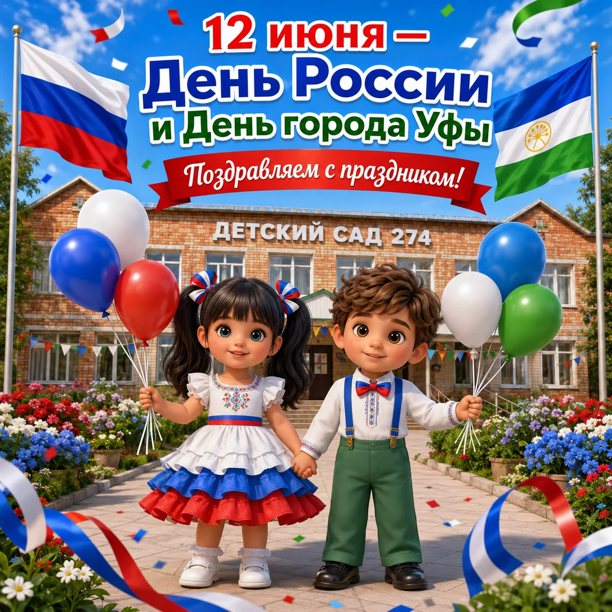 🇷🇺🎉 Поздравляем всех с Днём России и Днём города Уфы!

Этот праздник объединяет нас любовью к Род
