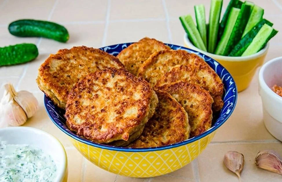 Оладьи из баклажанов🍆 с сыром фета😜