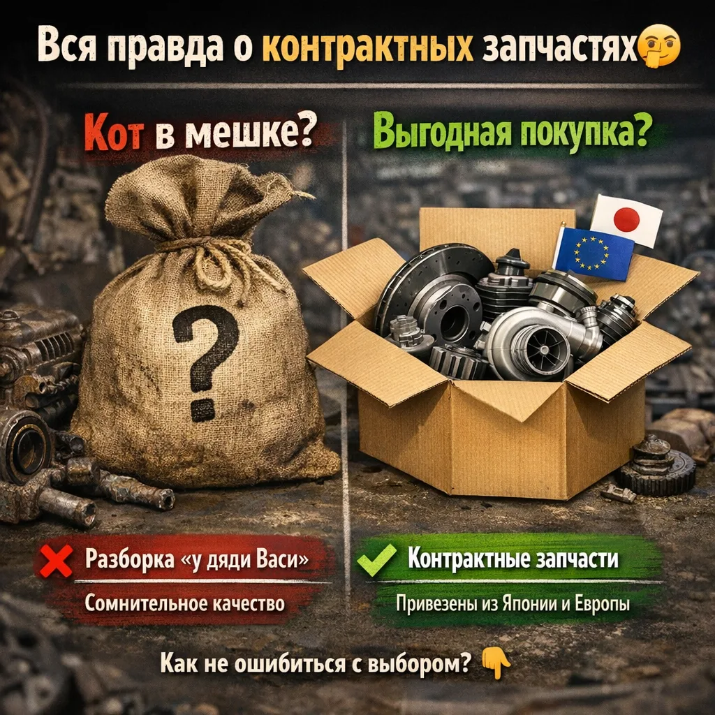 «Кот в мешке» или выгодная покупка? Вся правда о контрактных запчастях 🧐