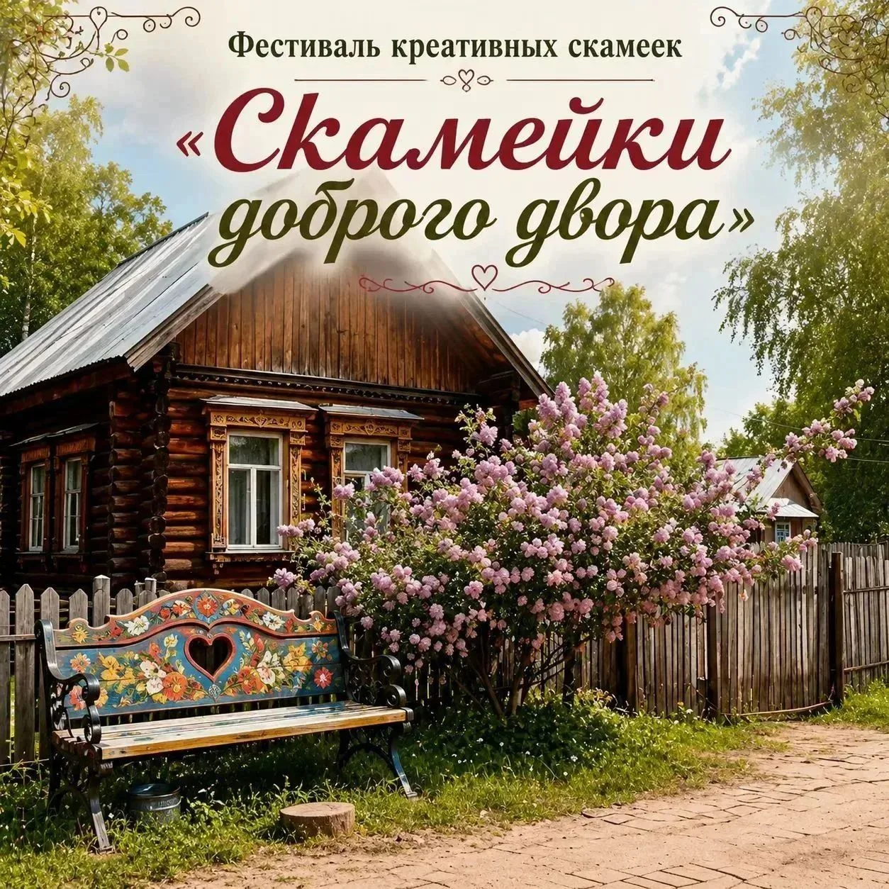 🌳 Фестиваль креативных скамеек
«Скамейки доброго двора» 

Приглашаем жителей Белого Яра стать автор