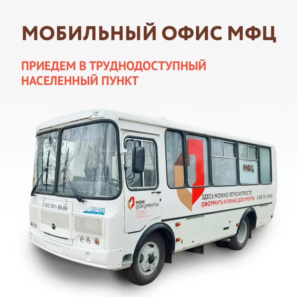 🚐 МФЦ с выездом на дом  График выездов специалистов центра "Мои документы" в период с 2 по 6 февраля