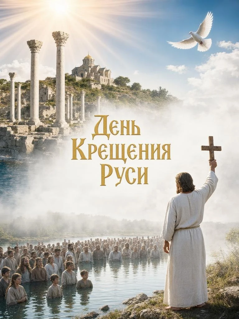 С Днем крещения Руси! ✨

Больше тысячи лет назад в Херсонесе князь Владимир принял крещение ради бра