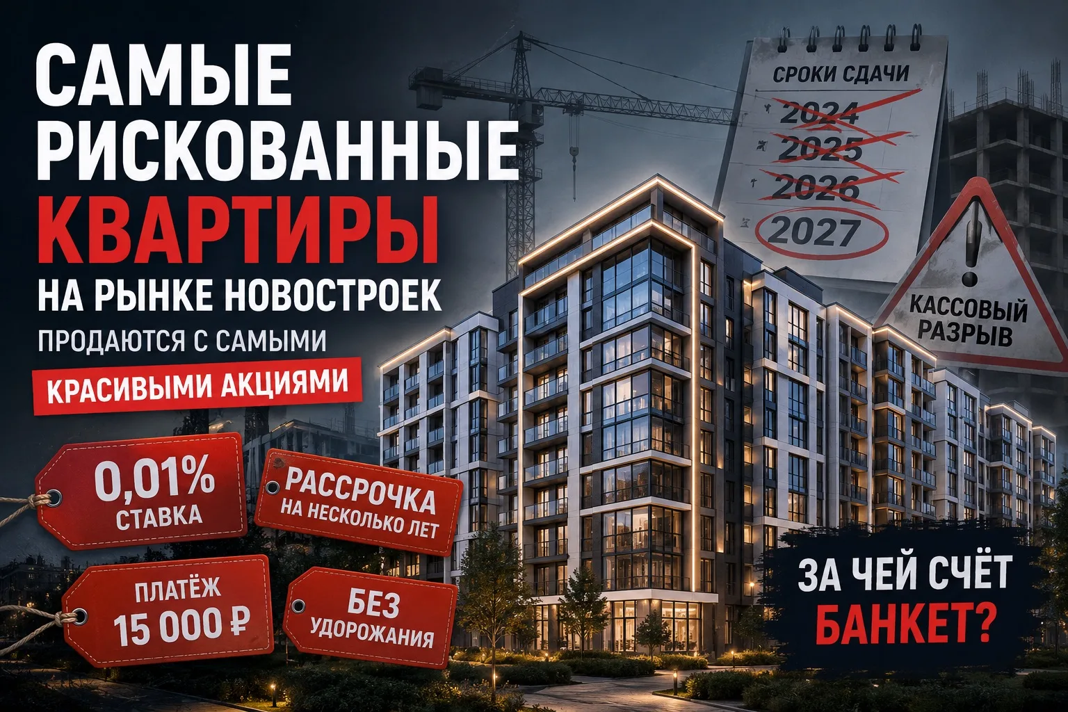Самые рискованные квартиры на рынке новостроек сейчас часто продаются с самыми красивыми акциями.

С