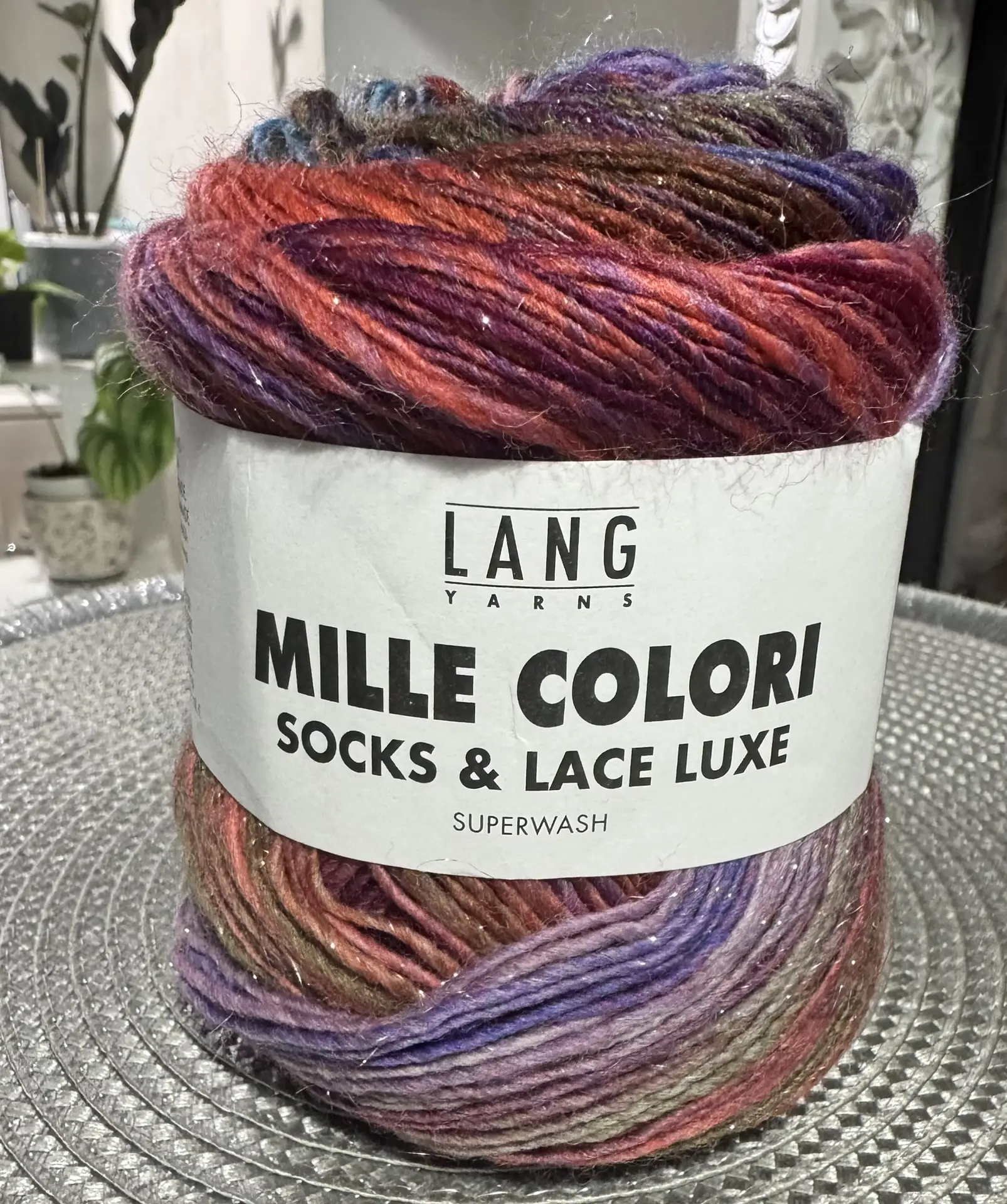 Готовы мои единственные носочки из пряжи LangYarns Mille Colori Soks & Lace Luxe 0201