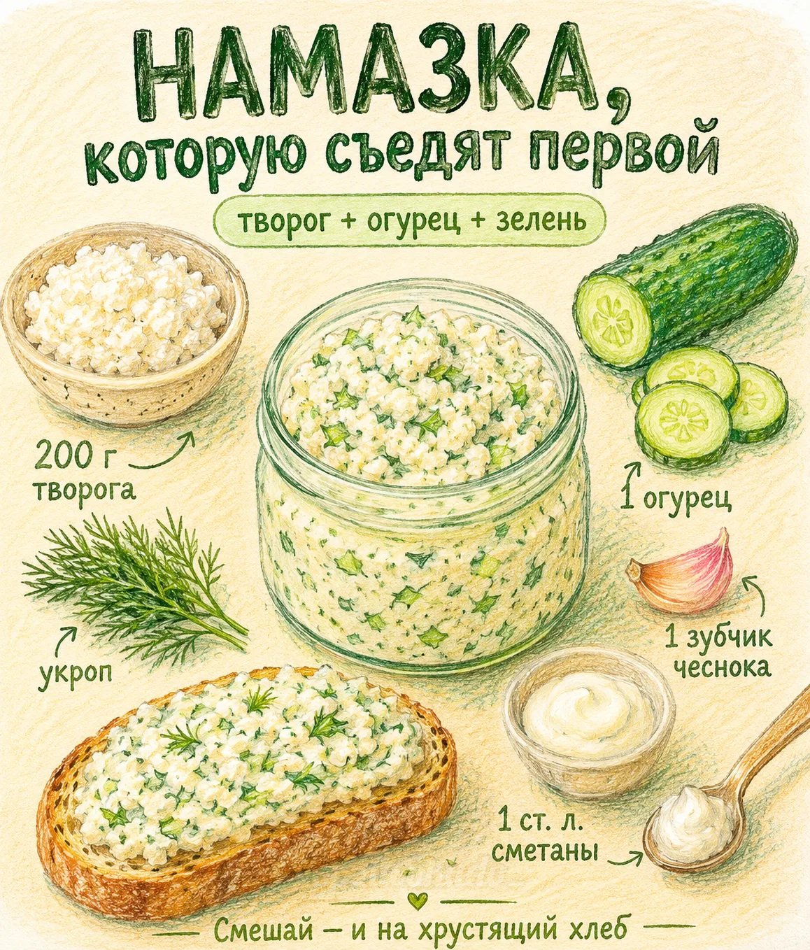 👨‍🍳 Намазка, которую съедают первой