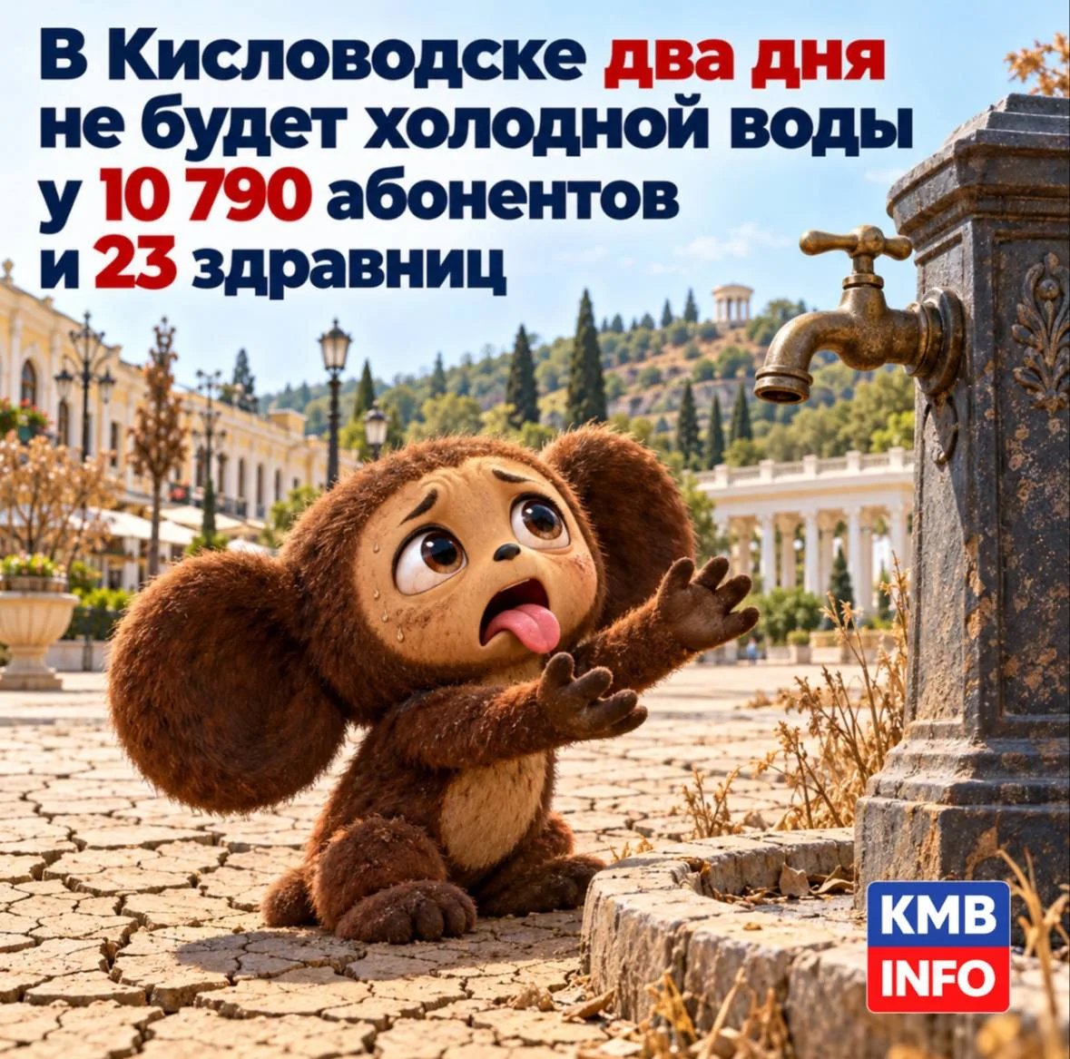 🚱 В Кисловодске два дня не будет холодной воды у 10 790 абонентов и 23 здравниц.