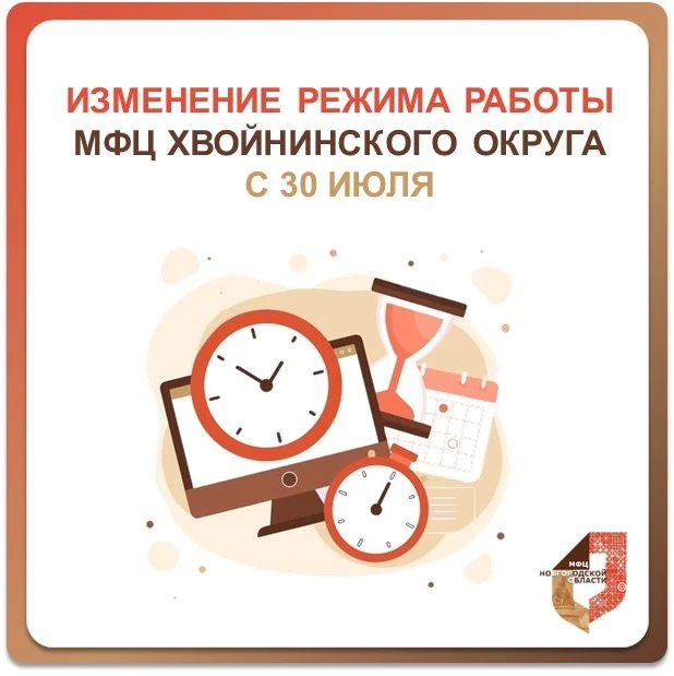 Уважаемые заявители!

Сообщаем, что 30 июля 2026 года с 08:30 по 12:30 в офисе МФЦ Хвойнинского окру
