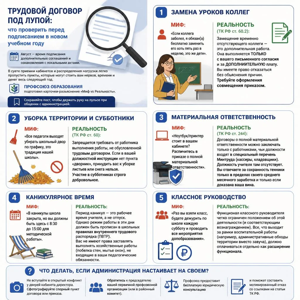 🎓 «Входной билет» в профессию: на что имеет право молодой педагог в первый месяц работы?