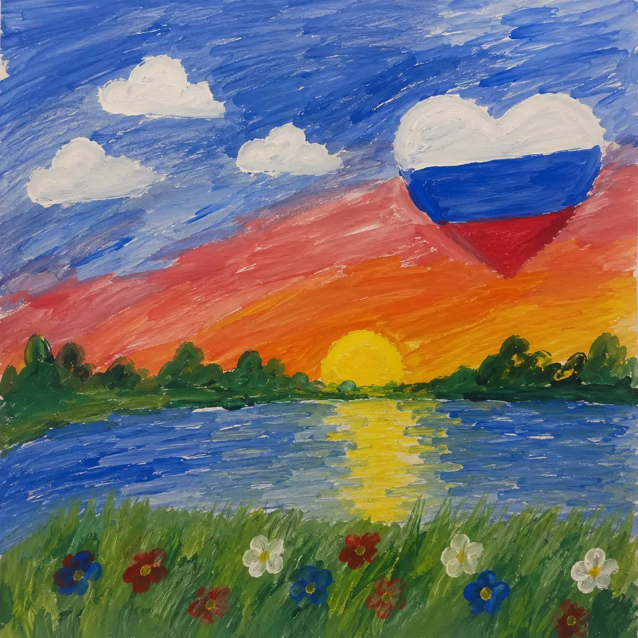 🎨🇷🇺 В рамках проекта «Движение Первых» в колледже прошла выставка творческих работ «Рисуй, Россия
