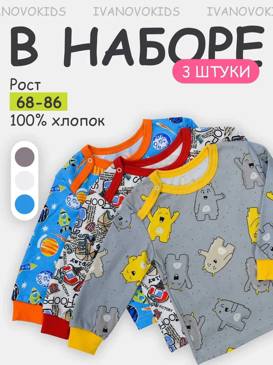 ⚡️ Кофточки для новорожденных набор 3 штуки, IVANOVO KIDS