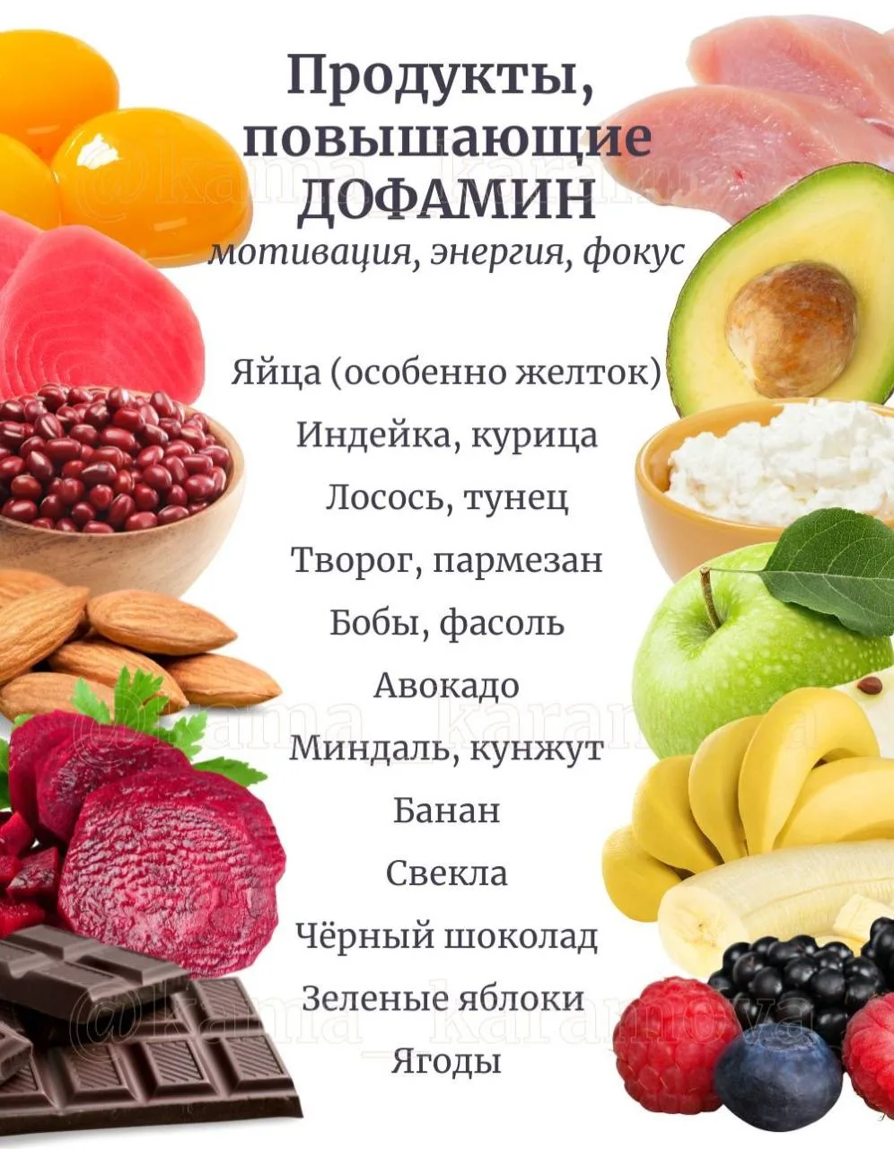 ✅Продукты, повышающие дофамин! 

Бери на заметку!

🌿Травник
