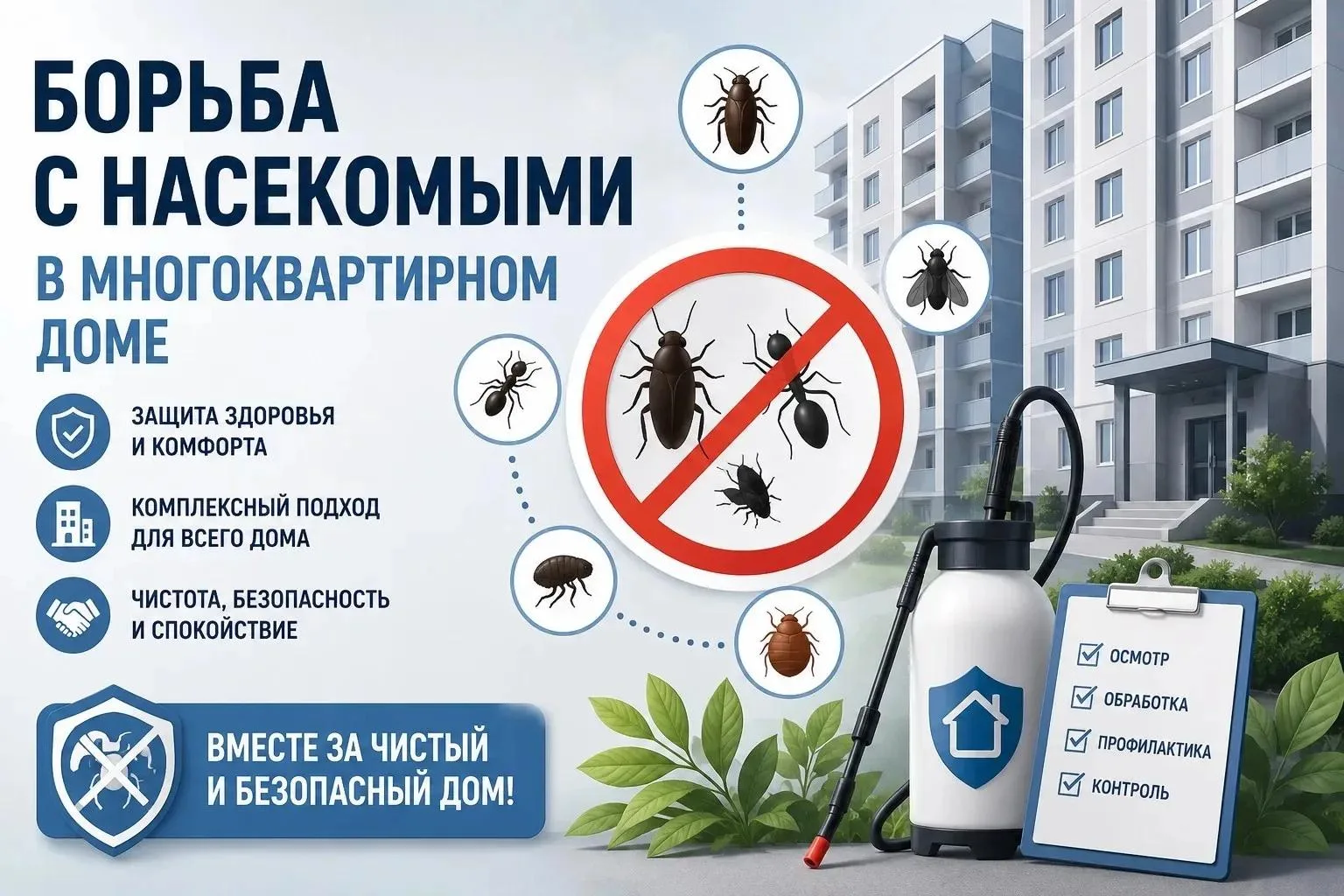 ✅ Борьба с насекомыми в многоквартирном доме: кто за что отвечает?