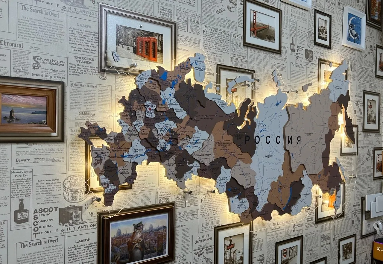 Друзья, посмотрите, как наша карта «Сафари» вписалась в интерьер.