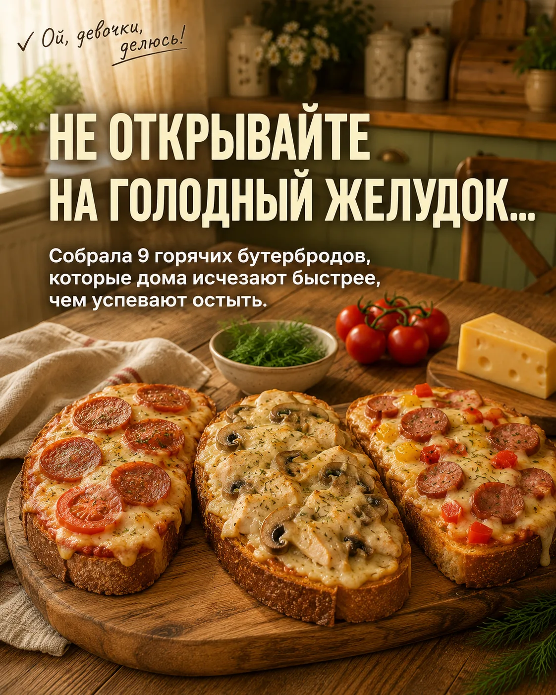 Дома всегда должен быть хлеб, немного сыра и что-нибудь для начинки. Потому что бывают ...