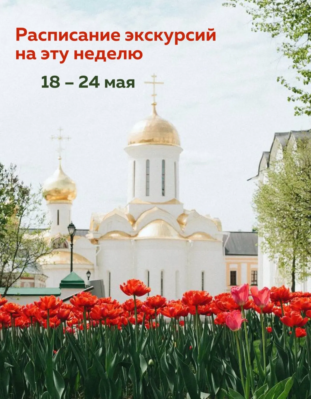 Расписание групповых экскурсий на эту неделю