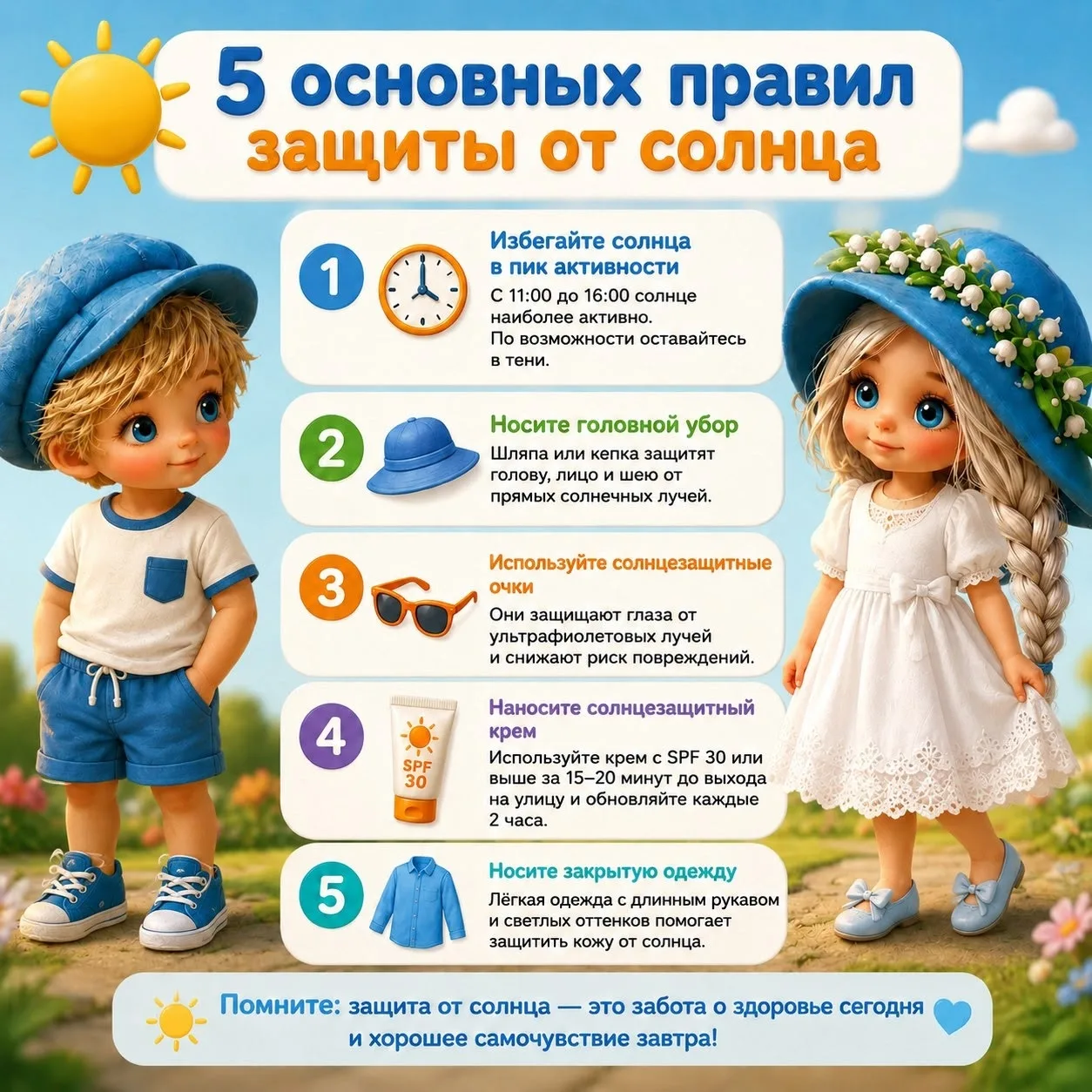 Лето — время долгих прогулок и солнца! 
Но самое интересное, что пасмурное небо — это не пропуск в «