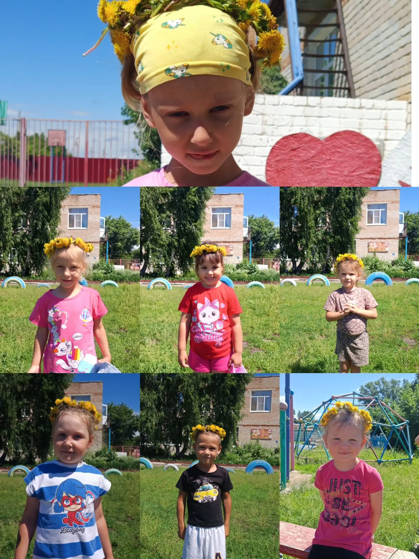 А мы недавно сплели вот такие веночки из одуванчиков. Получились очень красивые