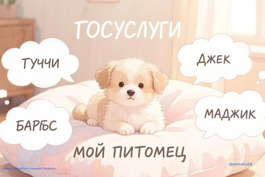 На Госуслугах появился генератор кличек для питомцев