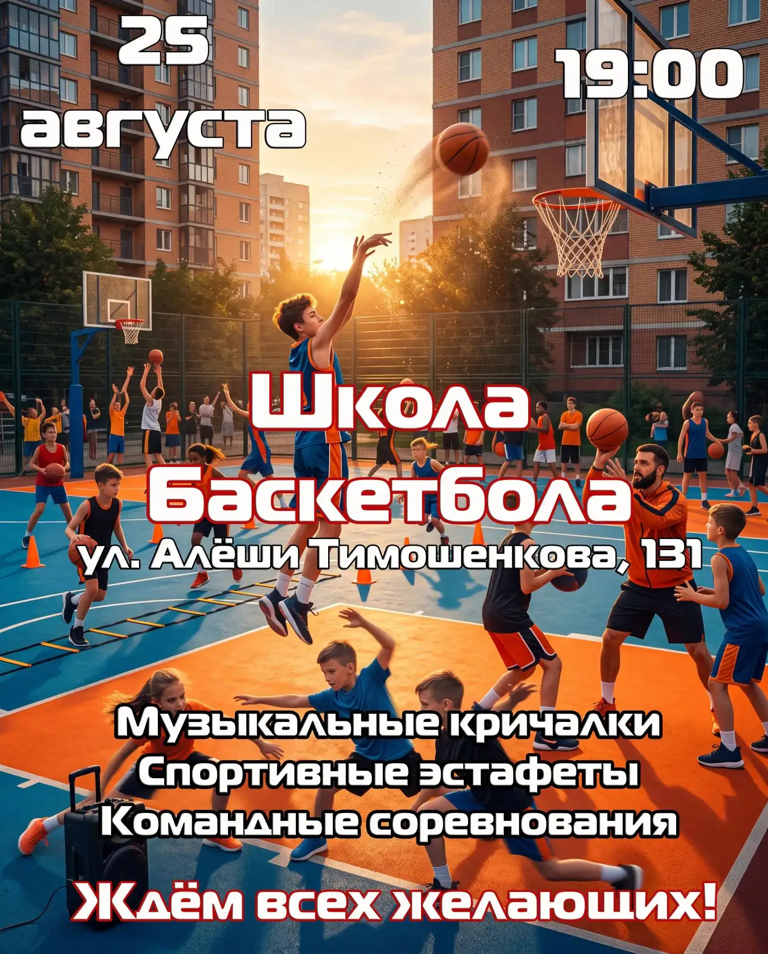 25 АВГУСТА ПРЕВРАЩАЕМ ДВОР В БАСКЕТБОЛЬНУЮ АРЕНУ!