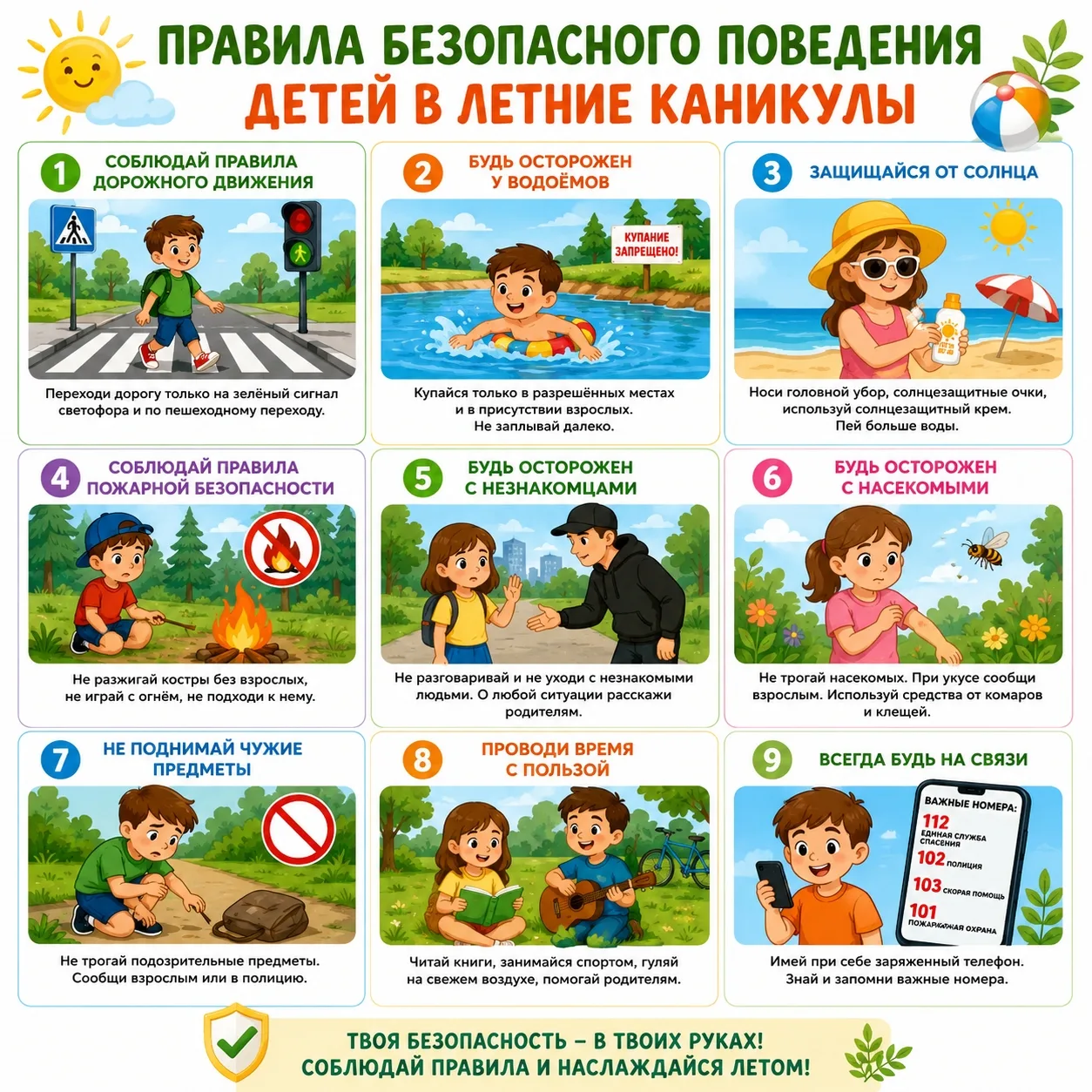 🌞Лето красное- лето-безопасное!