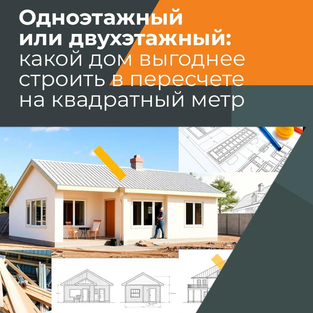 Многие уверены, что одноэтажный дом дешевле. Но если сравнить дома одинаковой площади, ...