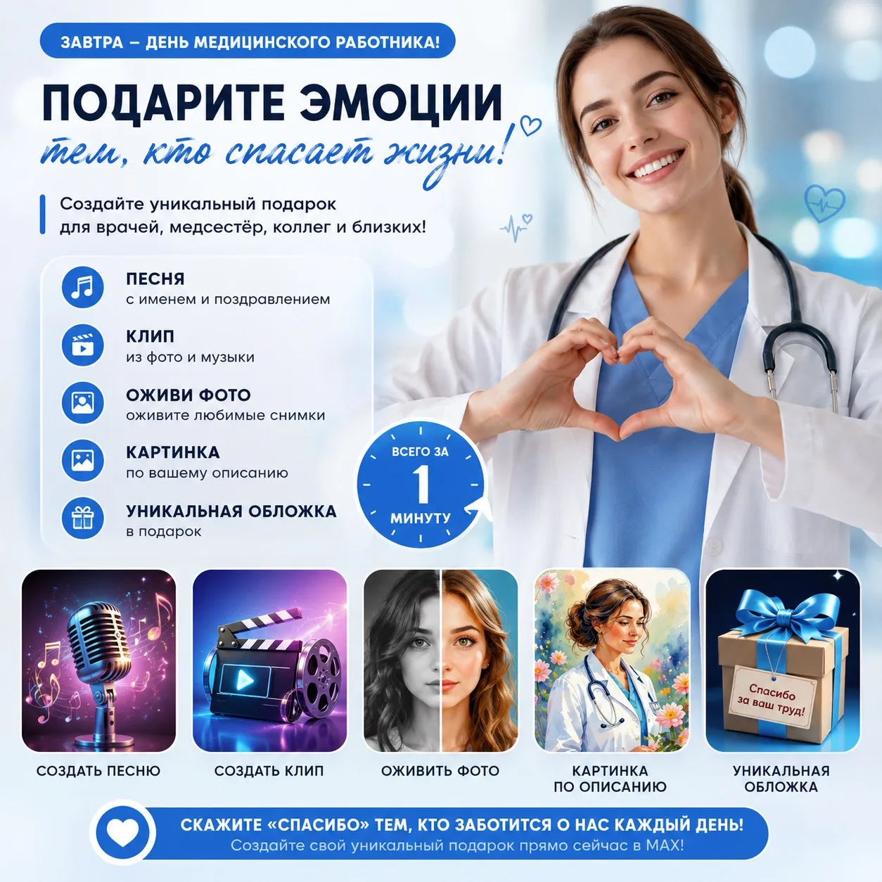 🩺💙 Завтра — День медицинского работника!