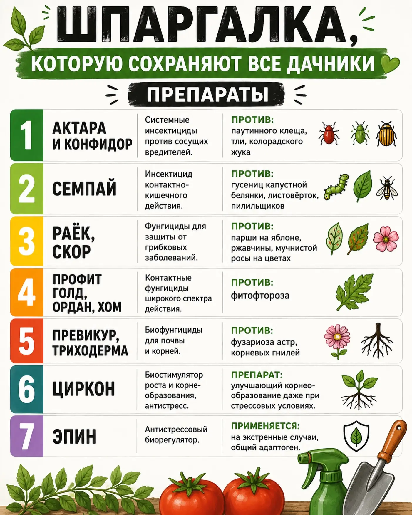🚨 Шпаргалка, которую сохраняют все дачники 🌱

Какие препараты реально работают против тли, фитофто