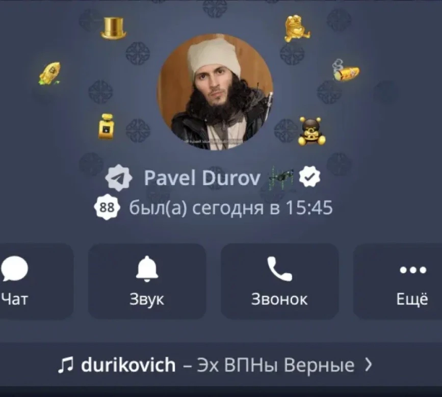 Обвиненный в содействии терроризму Дуров поставил на аватарку соответствующий мем.
