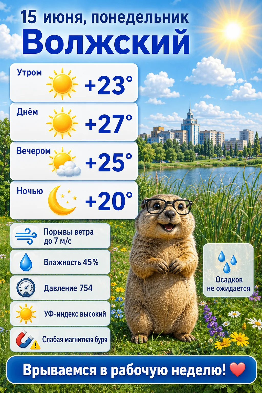 Доброе утро, Волжский! 

Вы заметили, как уже прошла первая половина июня..?