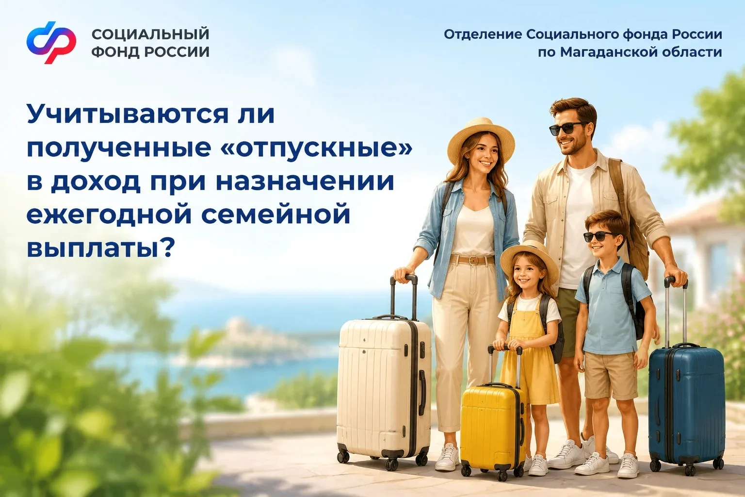 Да, «отпускные» деньги, полученные в 2025 году, учтут в доход при обращении за ежегодной семейной вы