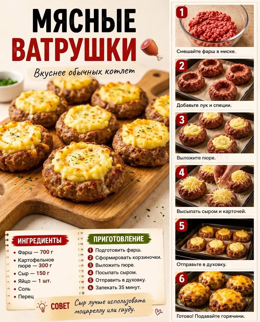Мясные ватрушки